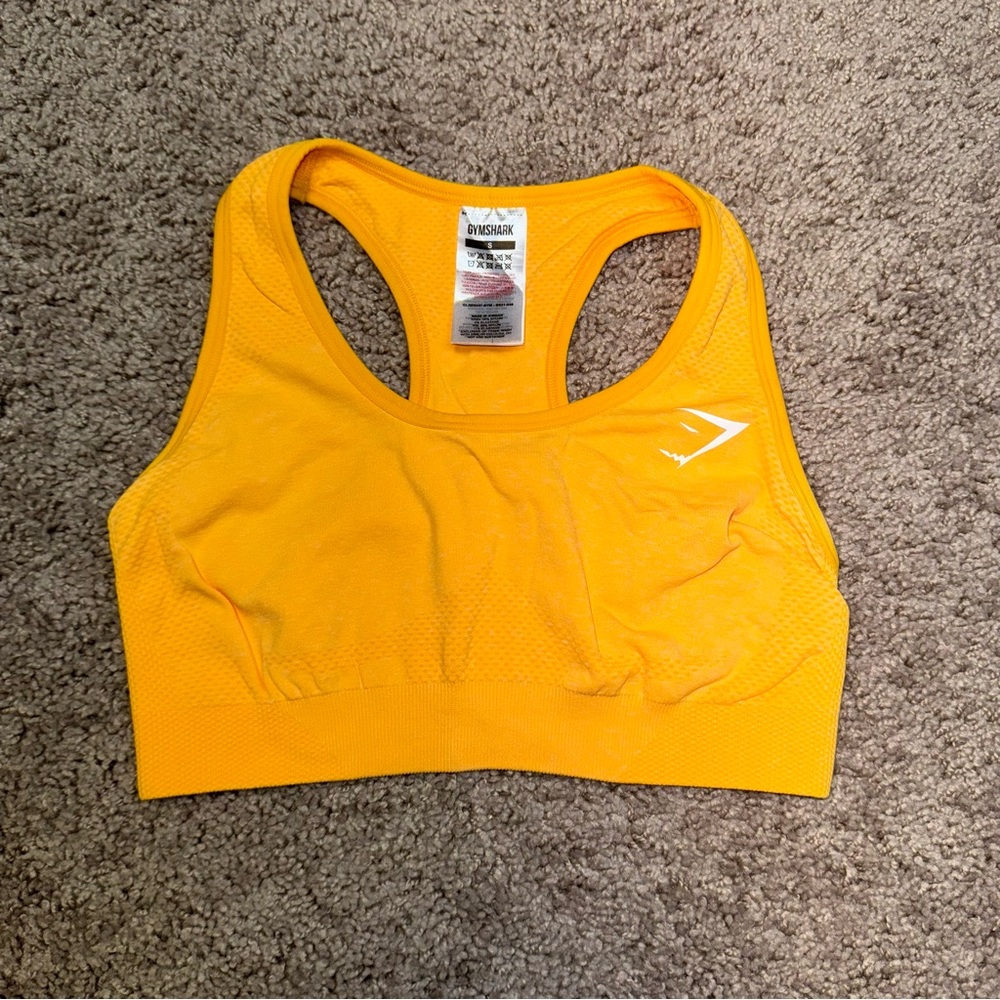 Gymshark Sports Bra - Size S - Golden Yellow